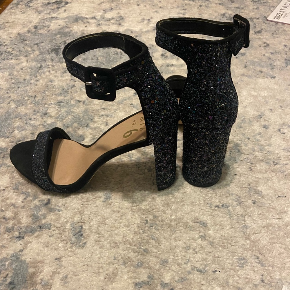 Mix 6 Glitter Block Heels